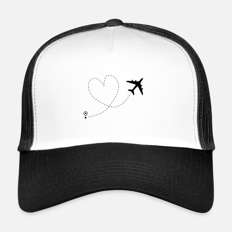 Flugzeug - Trucker Cap - Weiß/Schwarz