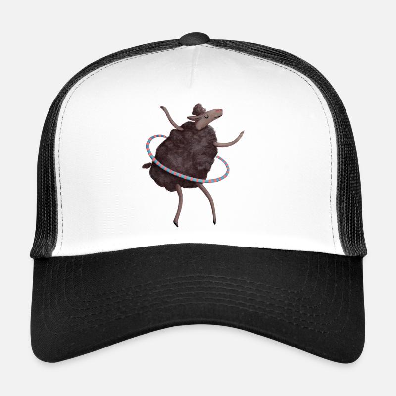 Mouton Hula hup - Casquette trucker - blanc/noir