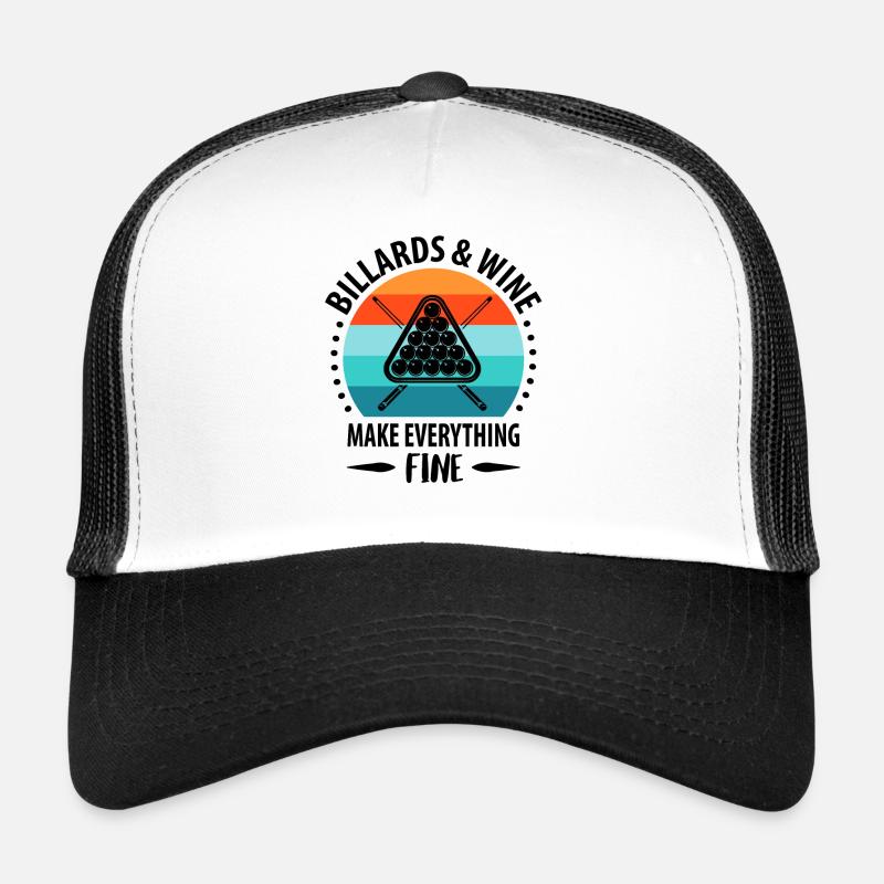 Pool Billard Queue Billardspieler Retro Vintage Trucker Cap