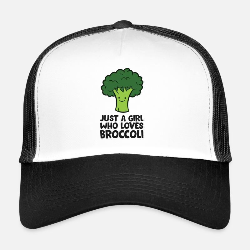 Nur ein Mädchen, das Brokkoli liebt Trucker Cap