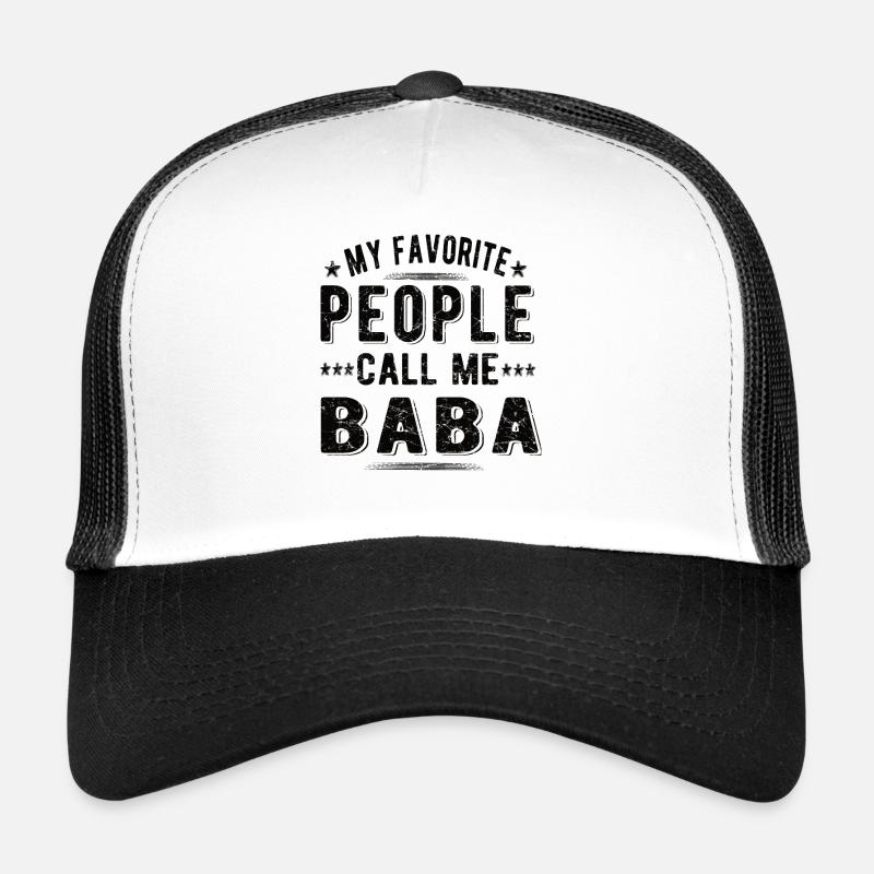 Bester Baba Opa Vatertag Baba Großvater Papa - Trucker Cap - Weiß/Schwarz