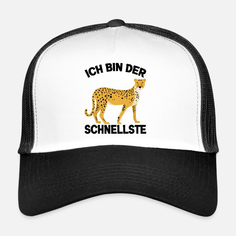 Gepard Leopard Raubkatze Kinder Kostüm - Trucker Cap - Weiß/Schwarz