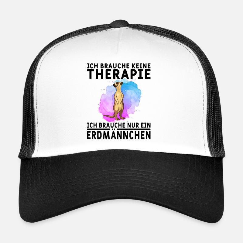 Erdmännchen Surikate Erdmänchien Tierpfleger - Trucker Cap - Weiß/Schwarz