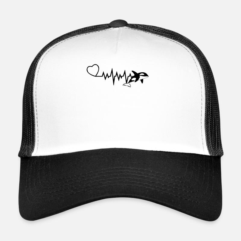 Orca Schwertwal Killerwal Herzschlag Trucker Cap