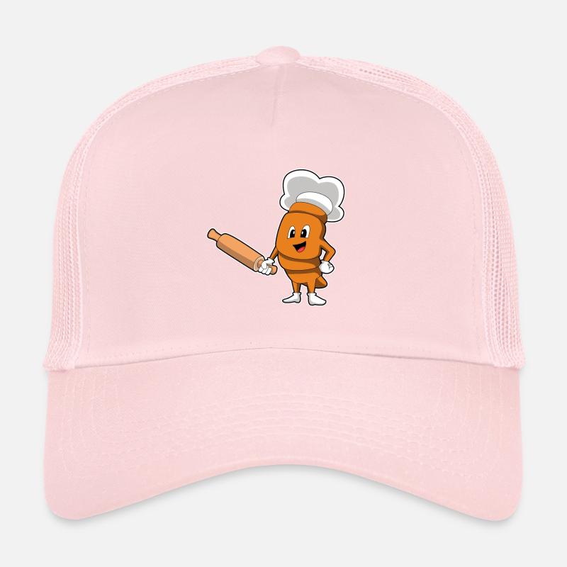 Brot als Koch mit Nudelholz Trucker Cap