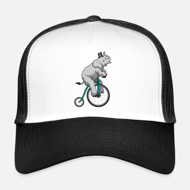 Éléphant au cirque avec vélo Casquette trucker 