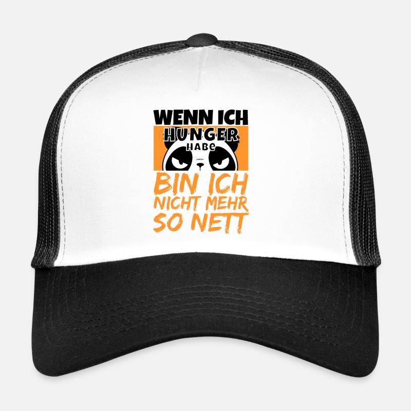 Ich muss Essen Kawai Panda mit Hunger wird wütend Trucker Cap