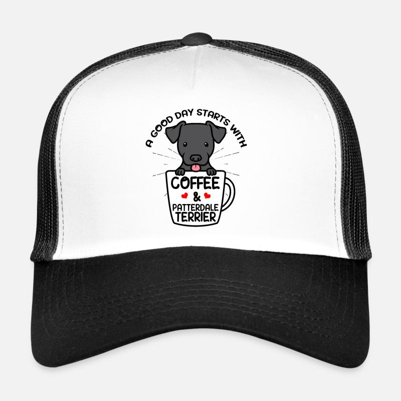 Patterdale Terrier Chien Fourrure Terrier Café Casquette trucker 