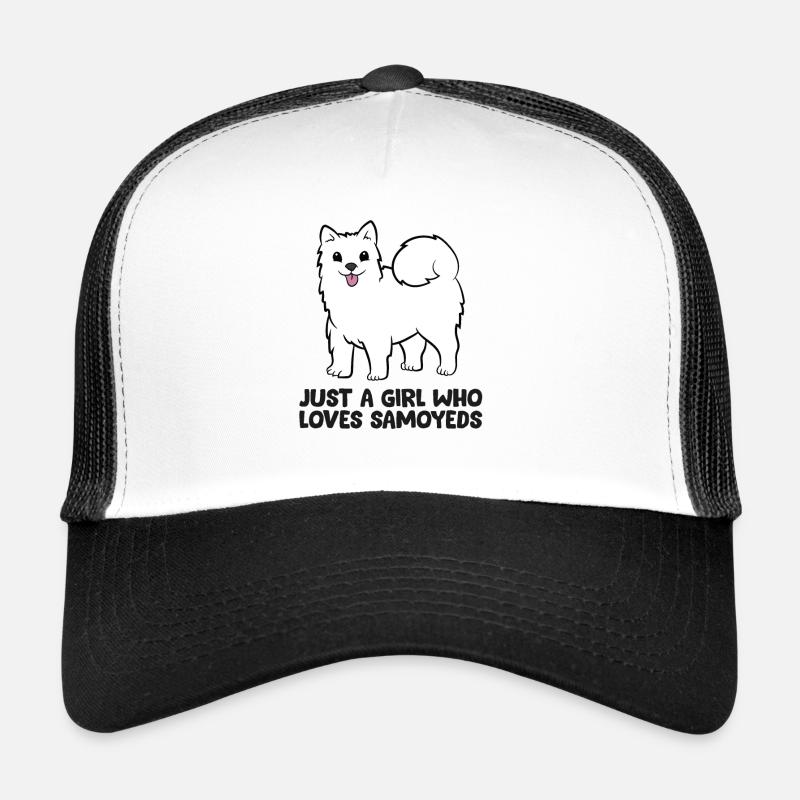 Samojeden-Hundehalterin Nur ein Mädchen, das - Trucker Cap - Weiß/Schwarz