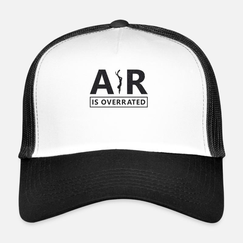 Freitaucher Apnoe Freitauchen Tauchen Geschenkidee - Trucker Cap - Weiß/Schwarz
