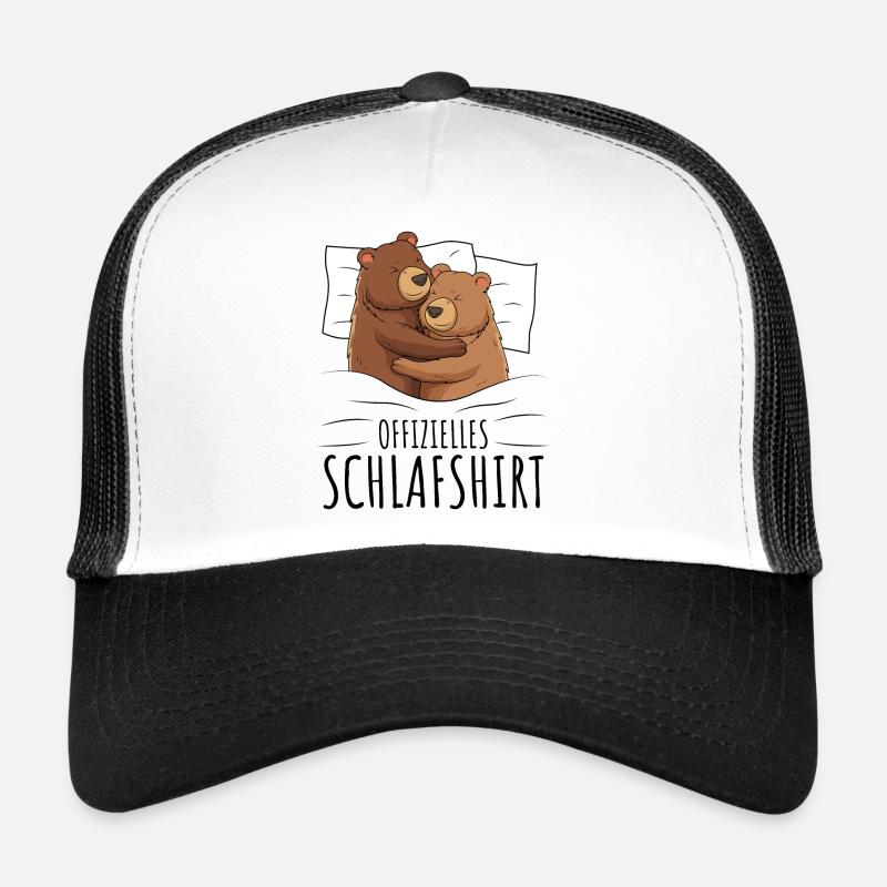 Bär Braunbär - Trucker Cap - Weiß/Schwarz