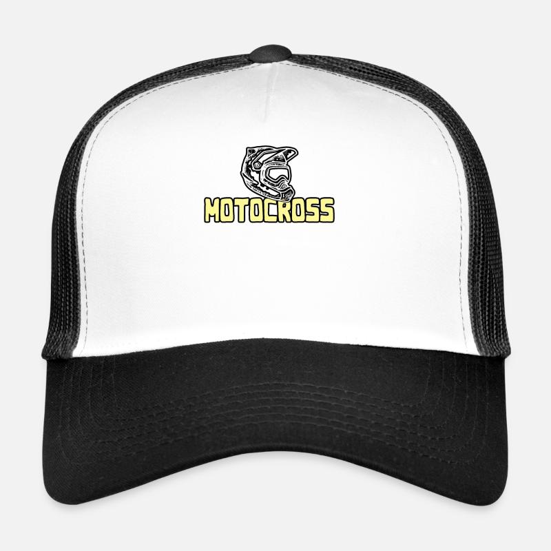Motocross - Trucker Cap - Weiß/Schwarz