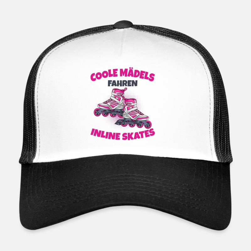 Inline Skates - Trucker Cap - Weiß/Schwarz