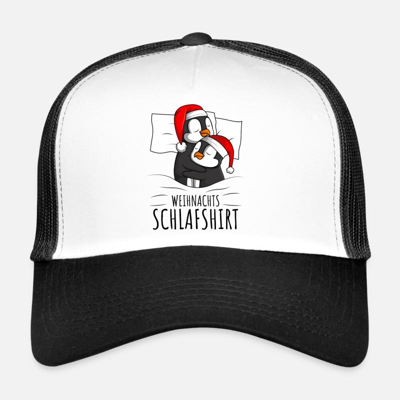 Pinguin Weihnachten - Trucker Cap - Weiß/Schwarz