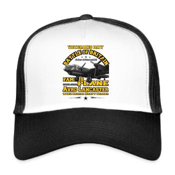 Luftschlacht um England Avro Lancaster Britischer Bomber - Trucker Cap - Weiß/Schwarz - Vorne