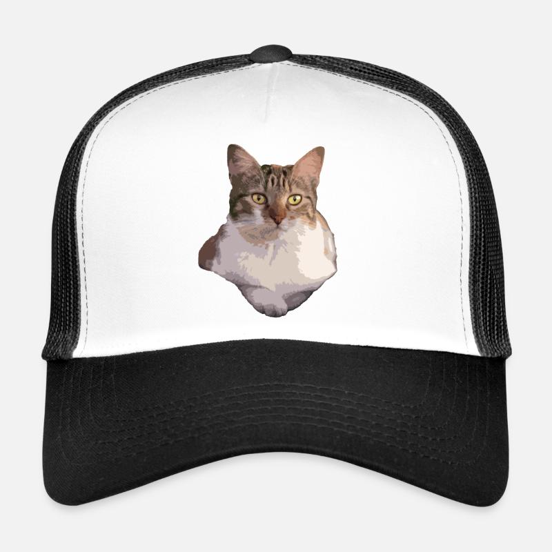le chat - Casquette trucker  - blanc/noir