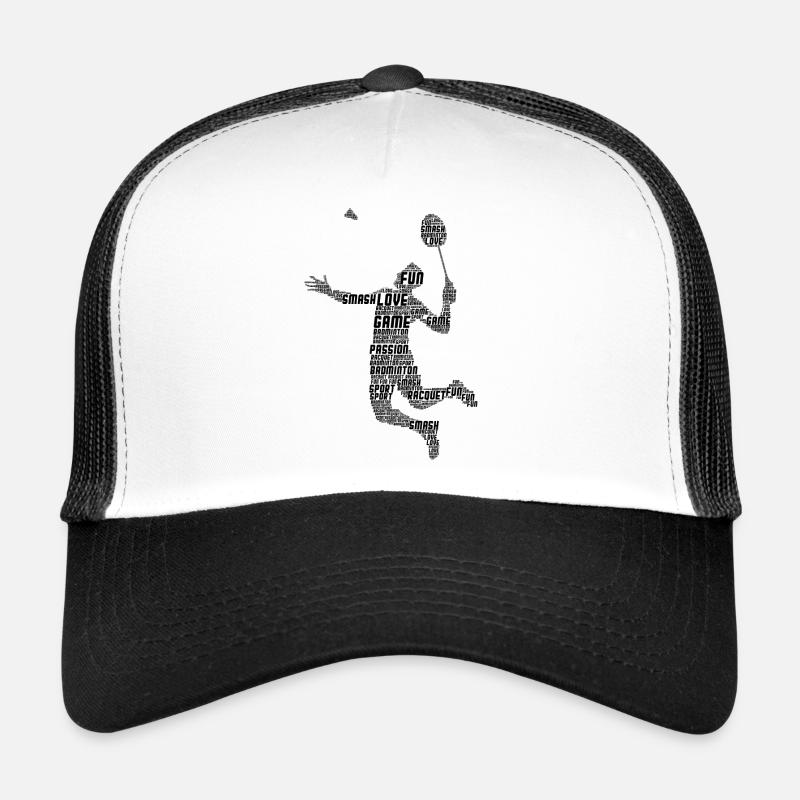 Badminton - Trucker Cap - Weiß/Schwarz