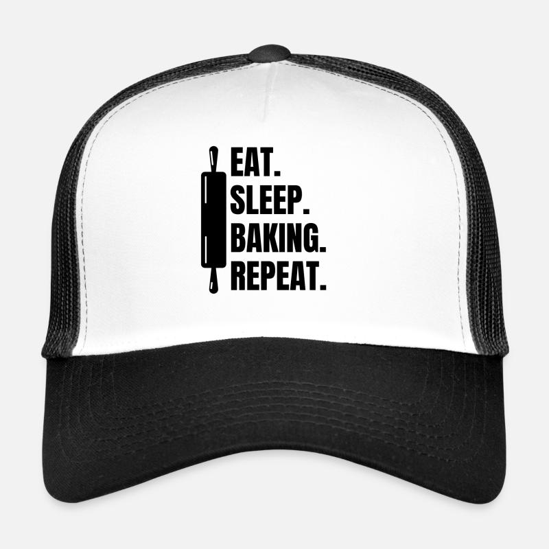 Konditor Bäckerei lustige Bäcker Spruch Backen - Trucker Cap - Weiß/Schwarz