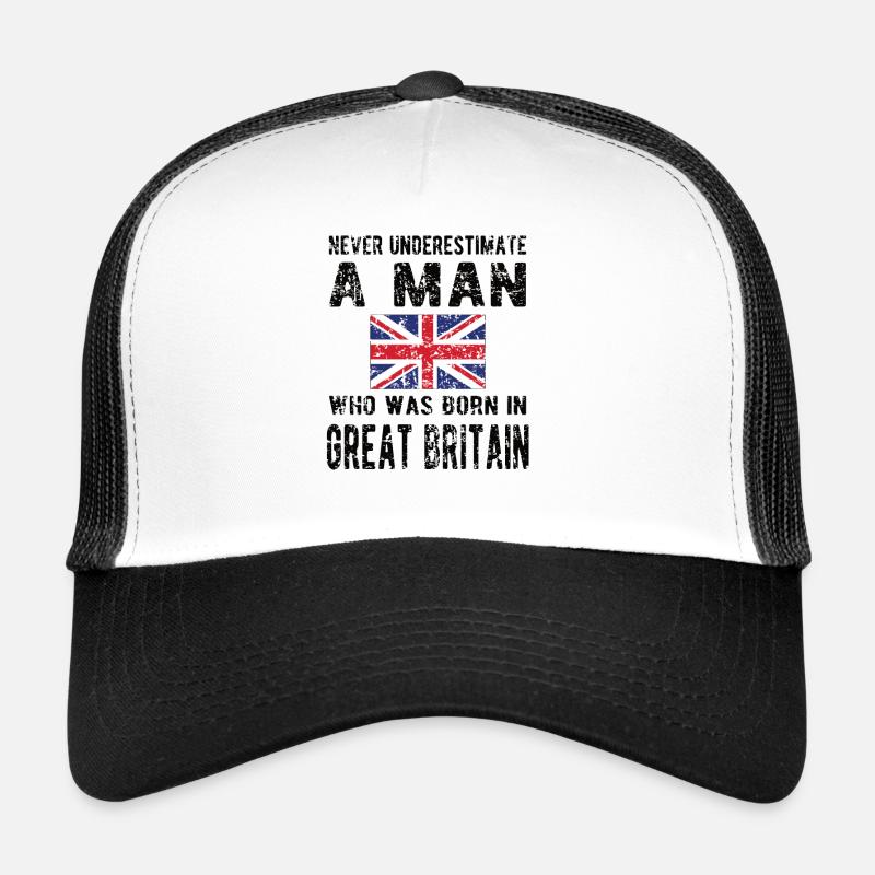 British Great Britain Origine Drapeau britannique Casquette trucker 