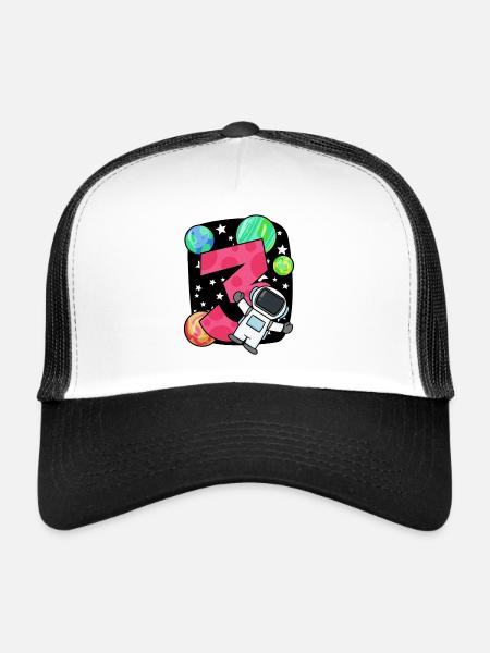 3 anniversaire garçon - 3 ans - J’ai 3 ans - Casquette trucker  - blanc/noir - Devant