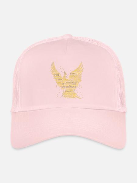 PHOENIX: Word-Art Design! Mythical creatures, mythology - Trucker Cap - pale pink - Front