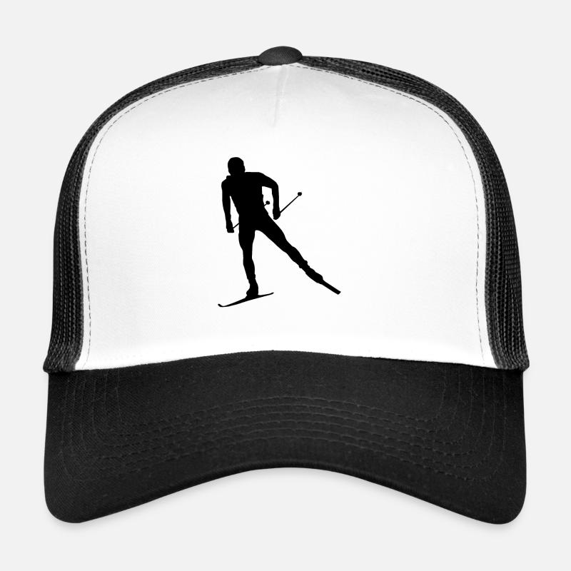 Langlauf Classic Herren Langlauf Skating Damen - Trucker Cap - Weiß/Schwarz