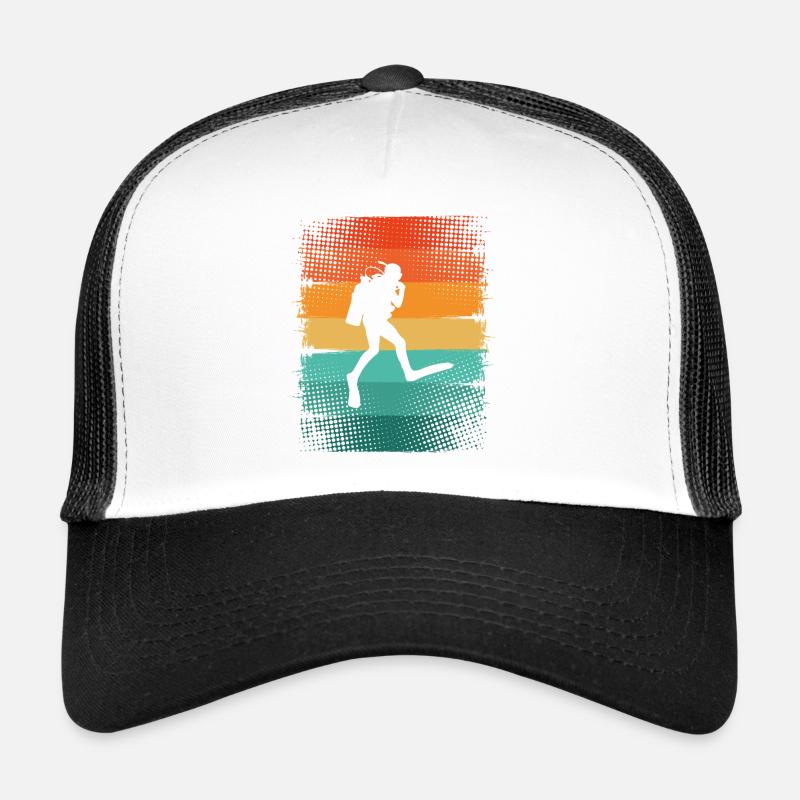 Taucher Tauchen - Trucker Cap - Weiß/Schwarz