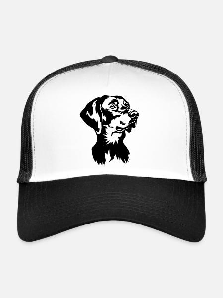 Brandlbracke head - Trucker Cap - white/black - Front