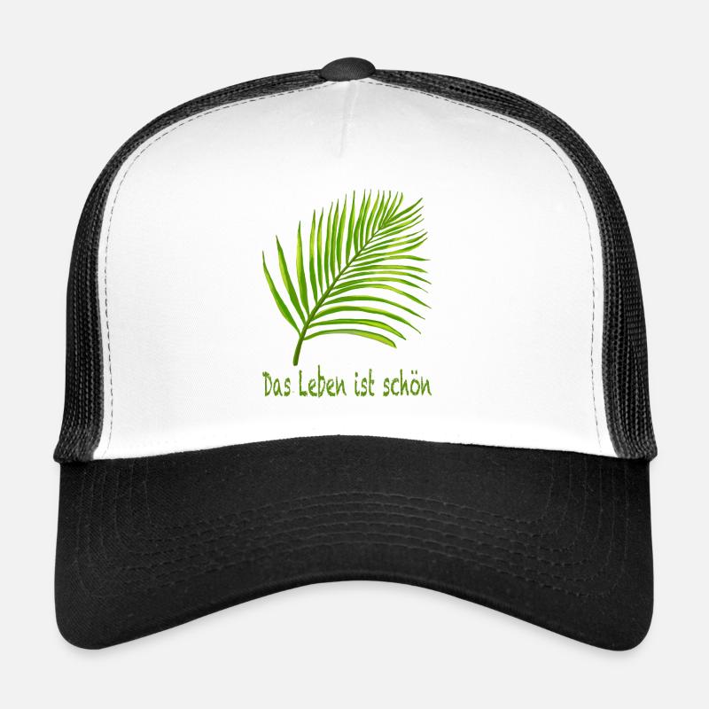 Das Leben ist schön - Trucker Cap - Weiß/Schwarz