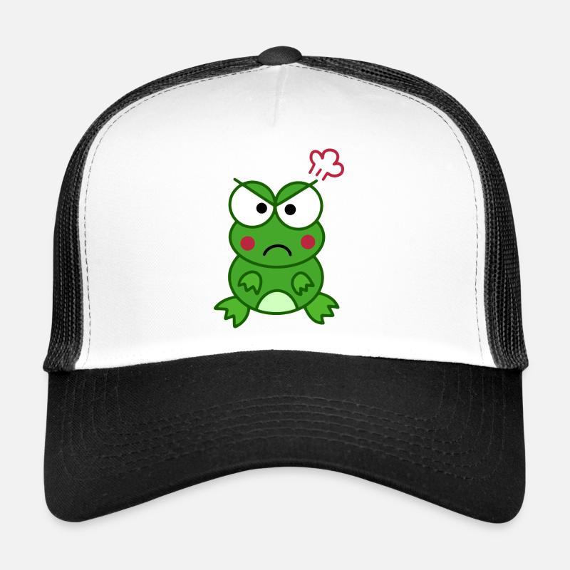 Grenouille en colère – Dessin de grenouille de dessin animé Casquette trucker 
