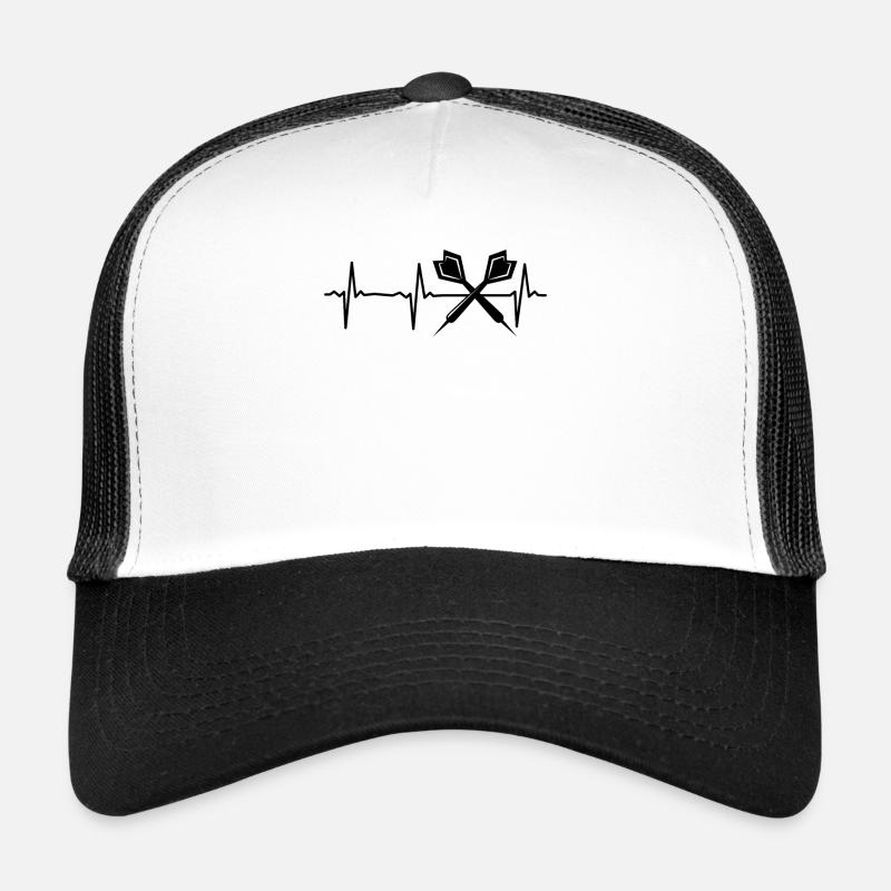 Darts Heartbeat Jeu de fléchettes Jeu de fléchettes ECG Casquette trucker 