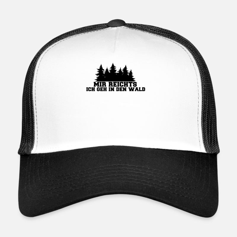 Mir reichts ich geh Wald - Trucker Cap - Weiß/Schwarz