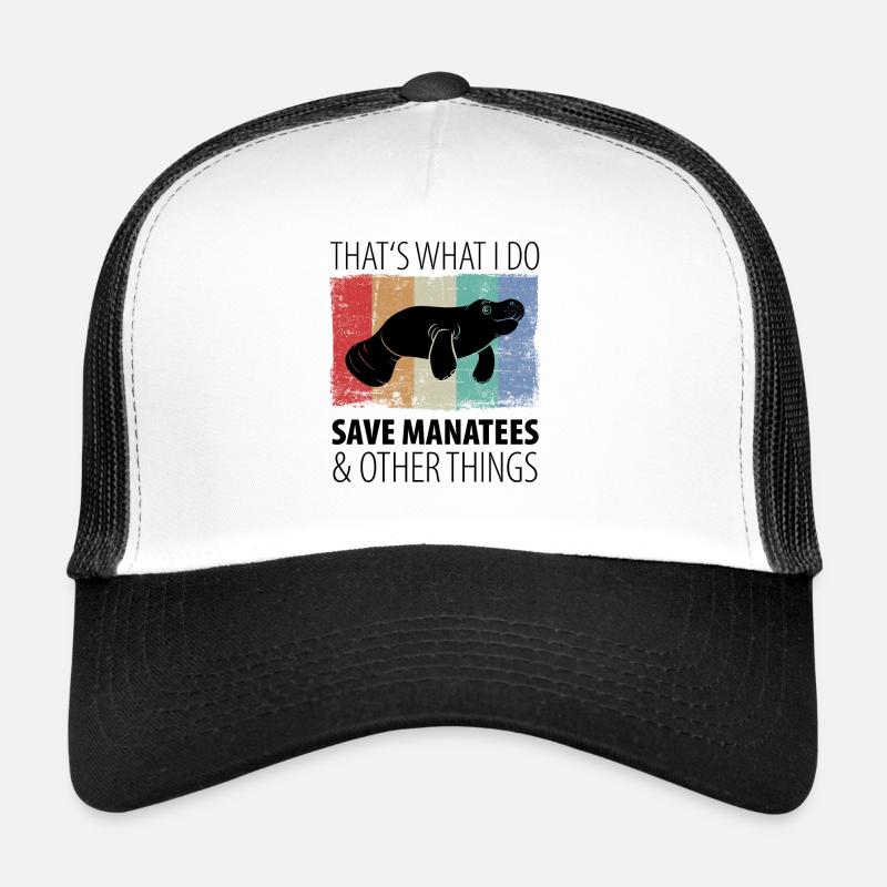 Manatees Funny Manatee Trucker Cap