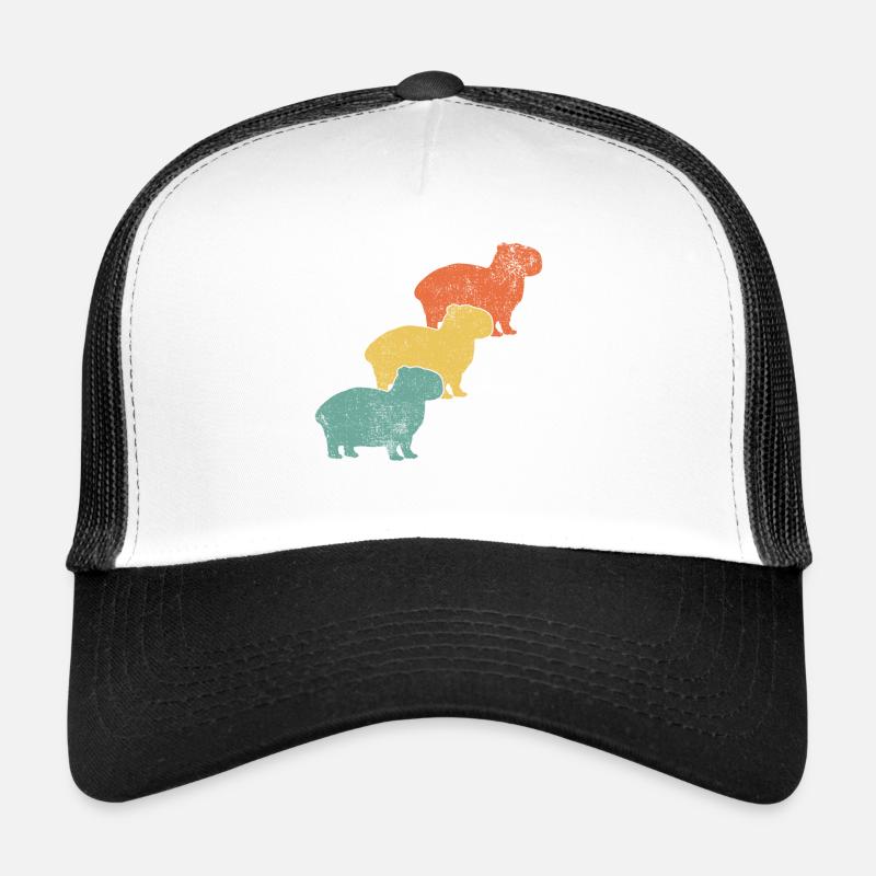 Capybara Capybara-Liebhaber - Trucker Cap - Weiß/Schwarz