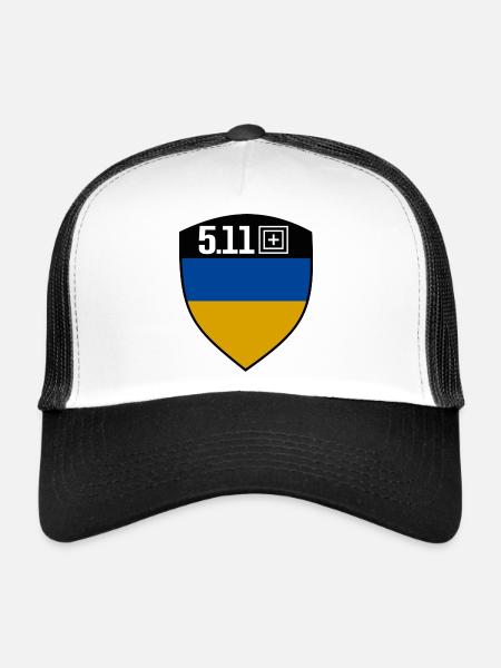 Ukraine 5.11 - Casquette trucker  - blanc/noir - Devant