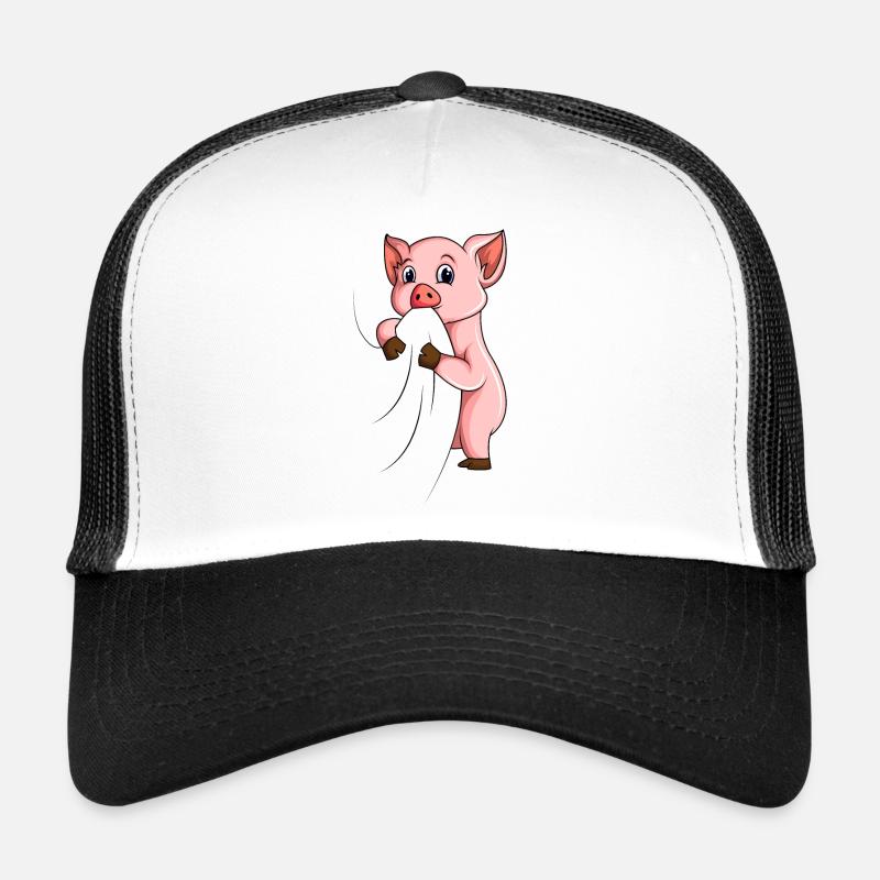 Schweine - Trucker Cap - Weiß/Schwarz
