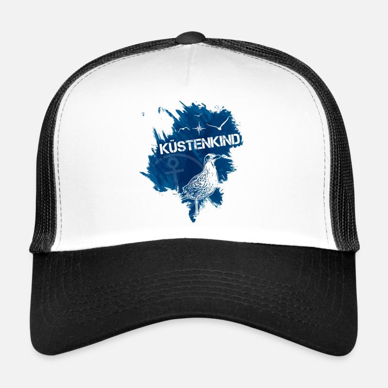 Küstenkind Möwe - Trucker Cap - Weiß/Schwarz