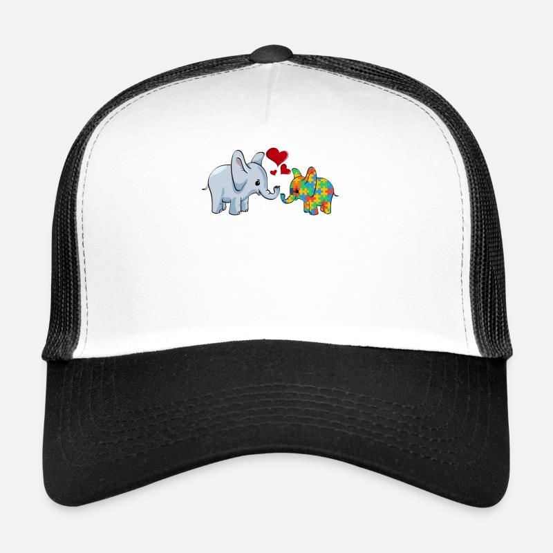 Autisme Éléphant Maman Casquette trucker 