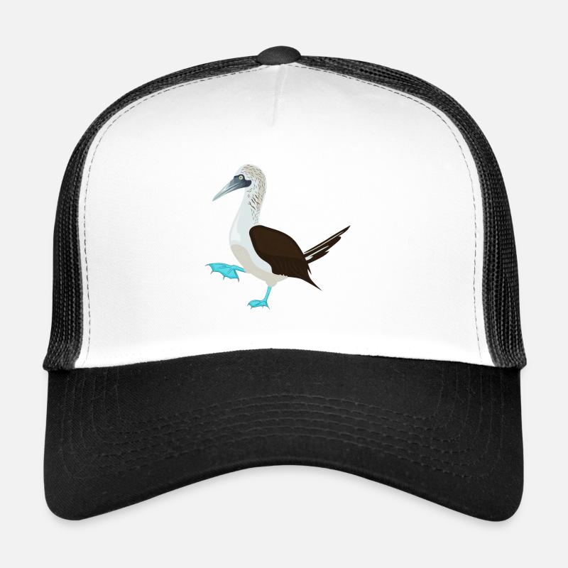 Blue Footed Booby Bird Illustration Trucker Cap