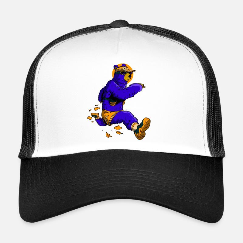 Bear and running Trucker Cap
