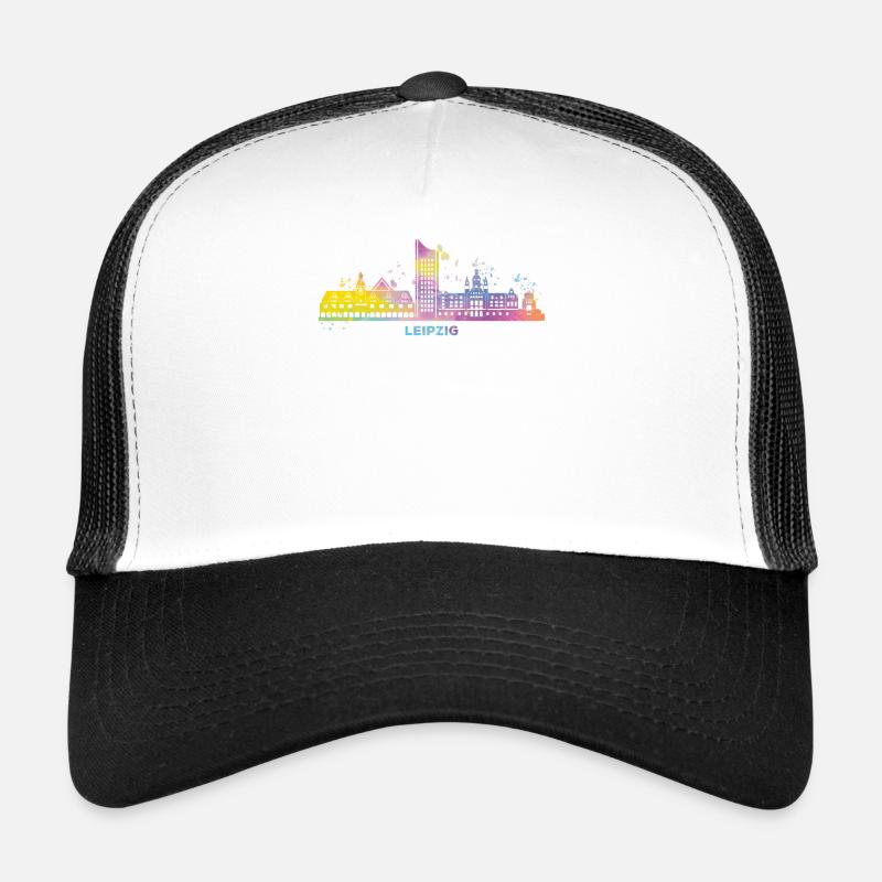 Leipzig Skyline Coloré Leipzig Uniriese Casquette trucker 