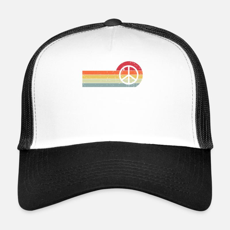 Peace Peace Freedom No War Peace Sign Trucker Cap