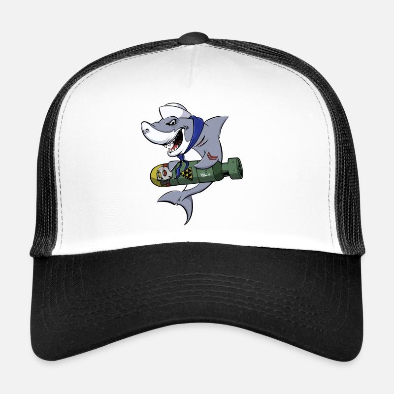 Torpedo Marine Shark - Trucker Cap - white/black