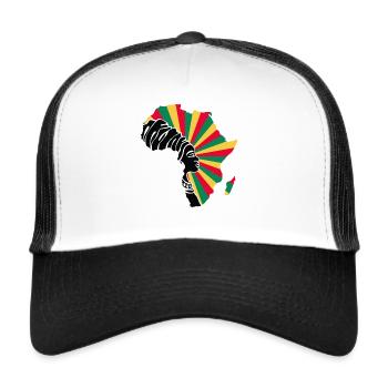 Benin Benin Flag Africa Black Heritage - Trucker Cap - white/black - Front
