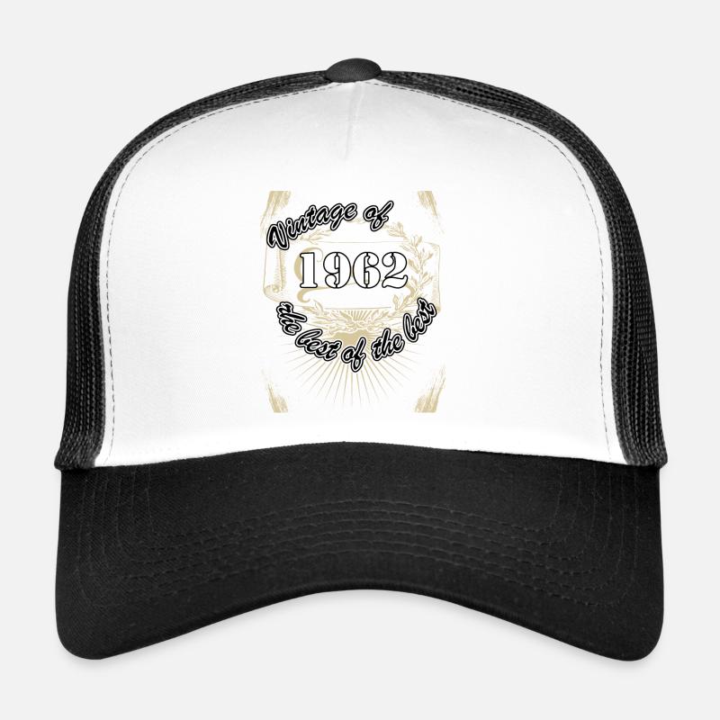 Né en 1962 Devise d’anniversaire Retro 60 ans Casquette trucker 