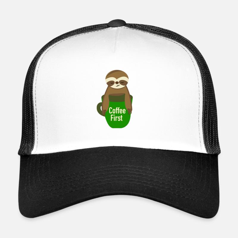 Sloth - Trucker Cap - Weiß/Schwarz