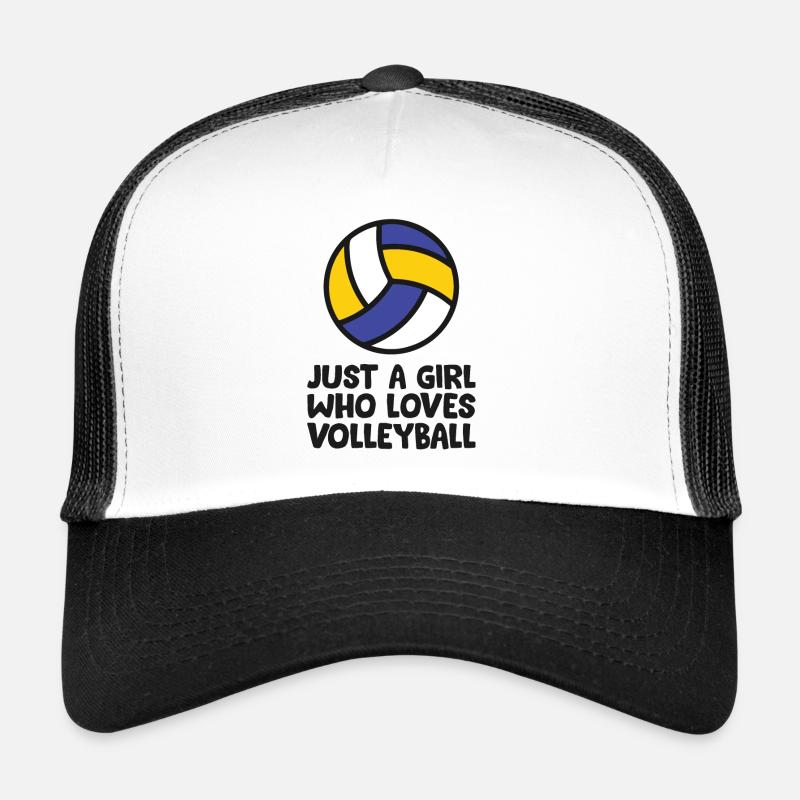 Nur ein Mädchen, das Volleyball liebt - Trucker Cap - Weiß/Schwarz