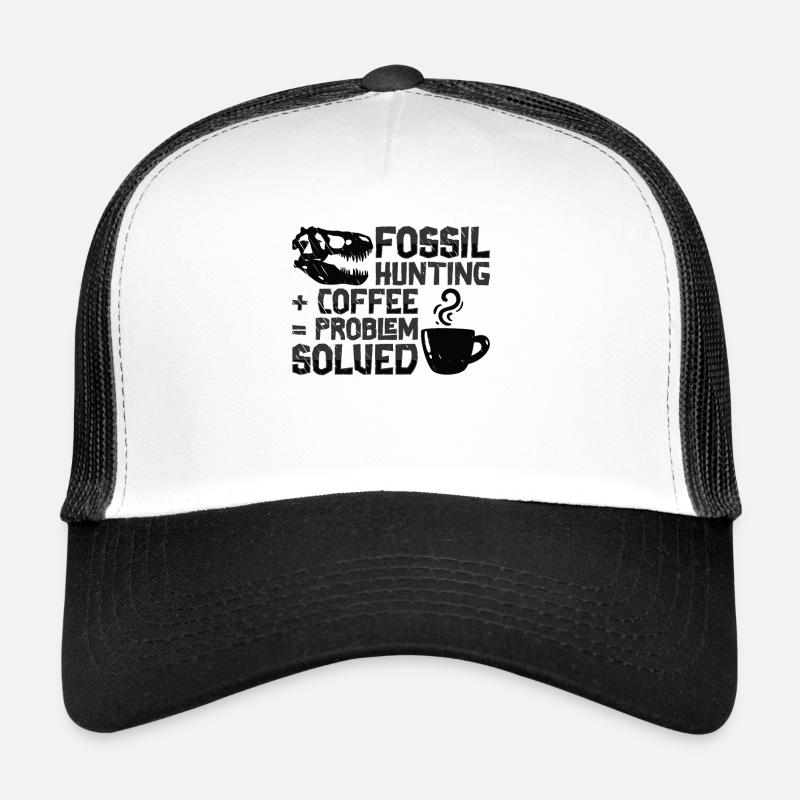Fossiles Café Chasseur de fossiles Paléontologue Casquette trucker 