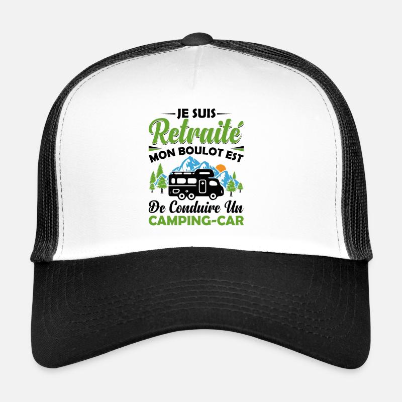 Un Retraité Avec Un Camping-car Casquette trucker 