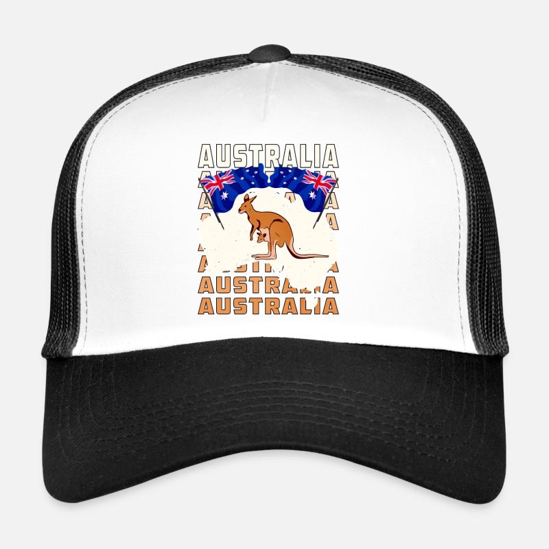 AUSTRALIE - Casquette trucker  - blanc/noir